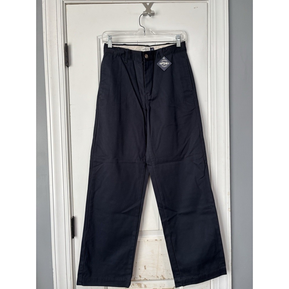NWT Gap Kids Navy Blue Uniform Pants Size 16 Regular Adjustable Waist‎